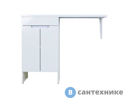 картинка Тумба Orange Optima OPD-120TUW+RAL напольная с правой раковиной, белый глянец, 120х48х89 см (OPD-120TUW+RAL / STD-120TUW+RAL)