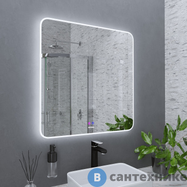 картинка Зеркало Grossman ELEGANS-норма (800*800*45) LED с сенсорным выключателем и подогревом (178080)