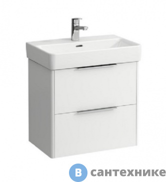 картинка Тумба под раковину Laufen Val подвесная, 635х390х530 мм, с 2 ящиками, белый матовый (4.0231.2.110.260.1)