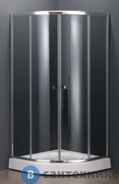 картинка Душевой уголок Dolphin TN-207-J 90*90*185 полукруг/хром/прозрачное/5 мм (28912799-11) без поддона