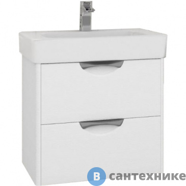 картинка Тумба с раковиной Акватон Сильва 50 дуб полярный/Нео 50 (1A2117K1SIW70)