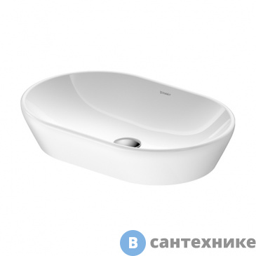 картинка Раковина Duravit D-Neo , овал 600х400 мм, без перелива, без отв под смес, белый (2372600070)