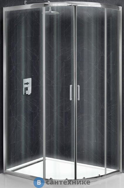 Душевой уголок BelBagno UNO-195-RH-2-100/80-C-Cr без поддона