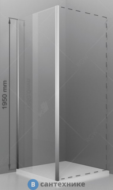 Боковая панель для ограждения 70*195 RGW Z-050-2 хром/прозрачное/6 мм (352205207-11)