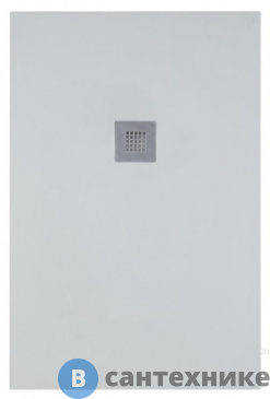 картинка Душевой поддон Aquanet 002.1 Pleasure 1200х900х30мм, крышка из нерж, без сифона, белый камень (256323)