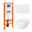 Комплект BelBagno 4 в 1 BB051CHR/BB051SC/BB002-80/BB014-SR-BIANCO (унитаз подвесной BelBagno AMANDA BB051CHR с сиденьем BB051SC + система инсталляции для унитазов BelBagno BB002-80 с кнопкой смыва BB014)