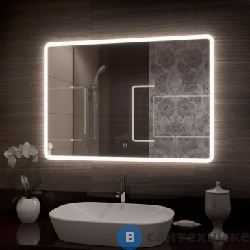 картинка Зеркало Континент Demure Led 900х700 с музыкальным блоком, подогревом (ЗЛП448)