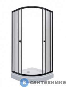 картинка Душевой уголок Тритон Альфа-Блэк 90х90, 1/4 круга, низ. подд. (DK288)