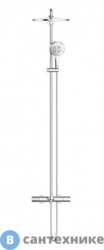 картинка Душевая стойка Grohe RAINSHOWER SMARTACTIVE 26657000 с термостатом с ручным душем, с изливом (хром)