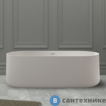 картинка Ванна ABBER Stein AS9607 из искусственного камня белая матовая