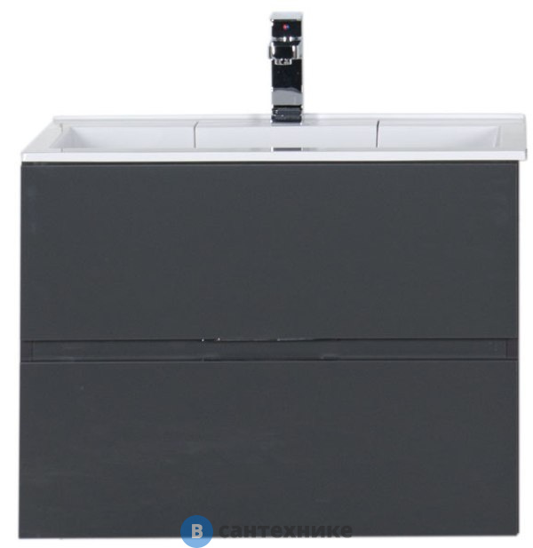 Тумба под раковину Aquanet Алвита 70 серый антрацит (183992)
