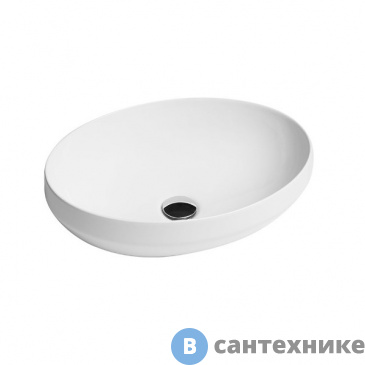 картинка Раковина AXA Decus 8510012 накладная овальная 500х350х150 мм, White Matt