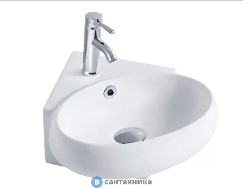 Раковина подвесная GID-ceramic N9359 белый (360х360х150)