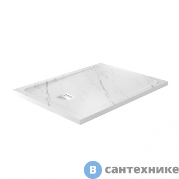 картинка Душевой поддон WasserKRAFT Rhin 44T07 1200*900*40, искусственный камень, белый, без сифона