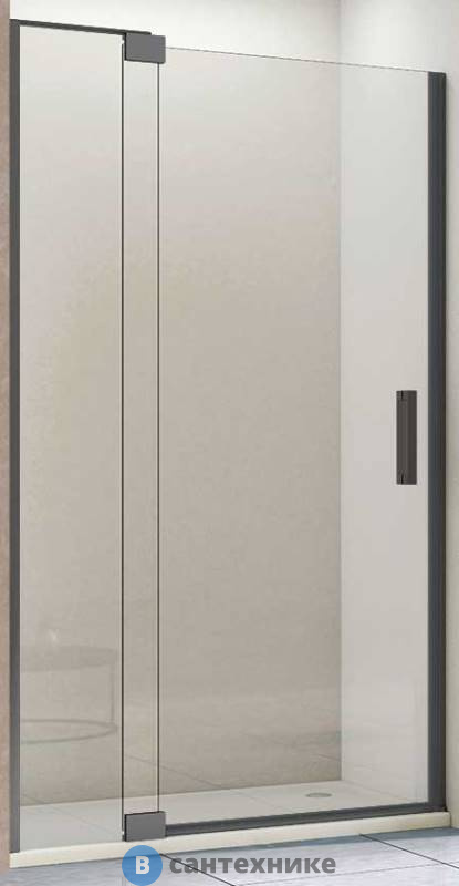 Душевая дверь Vincea Extra VDP-1E9010CLGM, 900/1000, вороненая сталь, стекло прозрачное