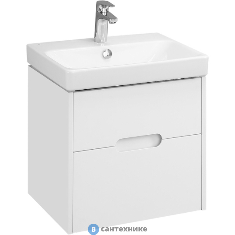 Тумба под раковину Акватон Оливия 55 белый матовый (1A254201OL010)