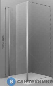 картинка Боковая панель RGW 120*195 Z-050-2 хром/сатинат/6 мм (352205212-21)