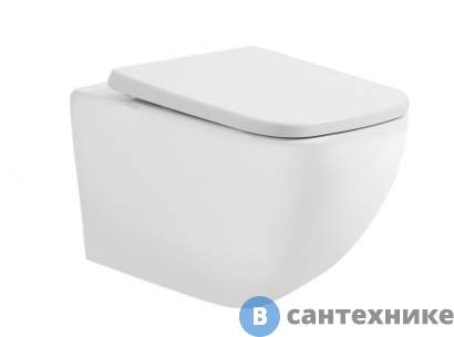 картинка Унитаз подвесной Art & MAX MAXIMA AM010CHR безободковый, без сиденья