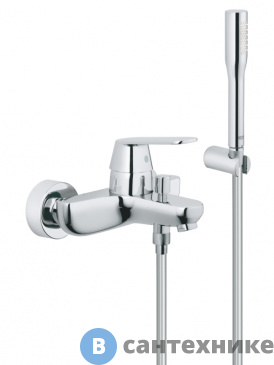 картинка Смеситель Grohe 32832000 Eurosmart Cosmopolitan для ванны с душевым гарнитуром Euphoria Cosmopolitan