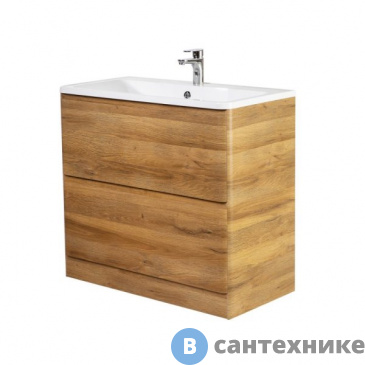 картинка Тумба под раковину BelBagno ALBANO ALBANO-900-2C-PIA-RR напольная с двумя выкатными ящиками, Rovere Rustico, 900x450x810