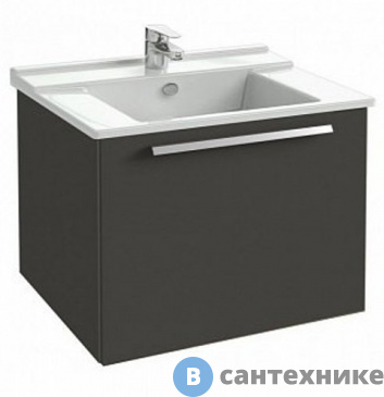 картинка Тумба под раковину Jacob Delafon STRUKTURA EB1285-N14 серый антрацит (77х47х56)
