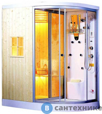 картинка Душевая кабина APPOLLO AG-0201L (160х120х210) /финская сауна, турецкая баня/