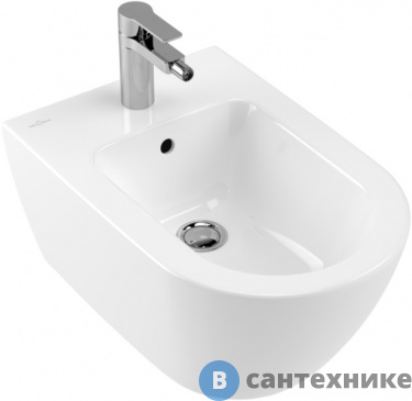 картинка Биде Villeroy & Boch Subway 2.0 540000R1 подвесное, альпийский белый, с переливом