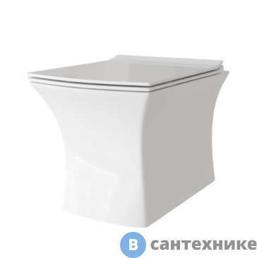 картинка Унитаз Grossman GR-4461S подвесной, безободковый с тонкой крышкой