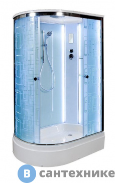 картинка Душевая кабина Deto ЕМ2712 R LED (120х80х220 см)