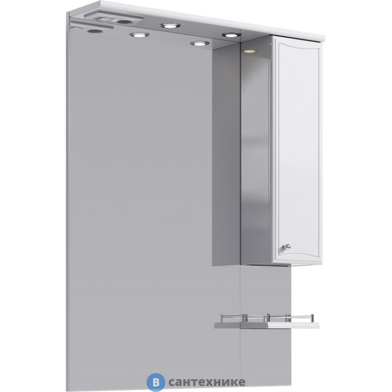 Панель Aqwella Барселона с зеркалом, шкафчиком и подсветкой (Ba.02.08)