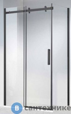 картинка Душевой уголок Vincea Como-N VSR-4CN1015CLB, 1500*1000, черный, стекло прозрачное, без поддона