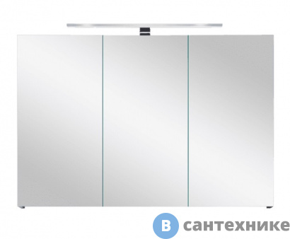 картинка Зеркальный шкаф Orans BC-4023-1000 W с подсветкой, цвет UV005 (1000x140x570)
