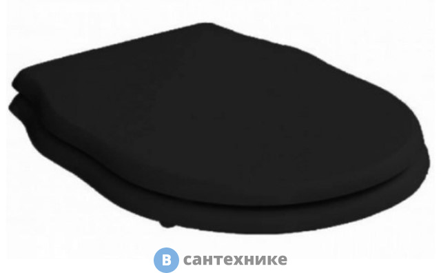 Сиденье Artceram HERMITAGE для унитаза с микролифтом, чёрны, шарниры золото (HEA005 03 73)