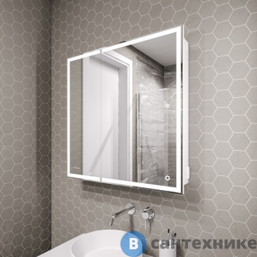 картинка Шкаф-зеркало Grossman МЕРКАДО-70 см Пр. с LED подсветкой (207008)