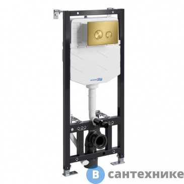 картинка Инсталляция WasserKRAFT Aller 10TLT.010.ME.MG01 для унитаза, кнопка смыва (матовое золото)