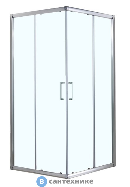 Душевое ограждение AZARIO GREENWOOD 900*900*1850 без поддона стекло прозрач 6 мм. профиль серебро (AZ-NNE1142 900)