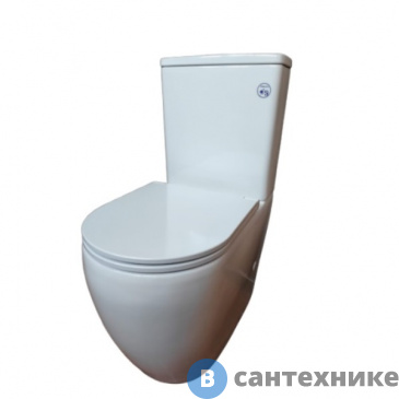 картинка Унитаз-компакт Bolu Oviedo BL-34A2157 безободковый с ультратонким сиденьем с микролифтом