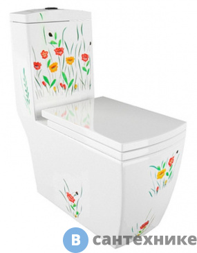 картинка Унитаз с бачком Arcus 050 моноблок белый FLH (без сиденья)