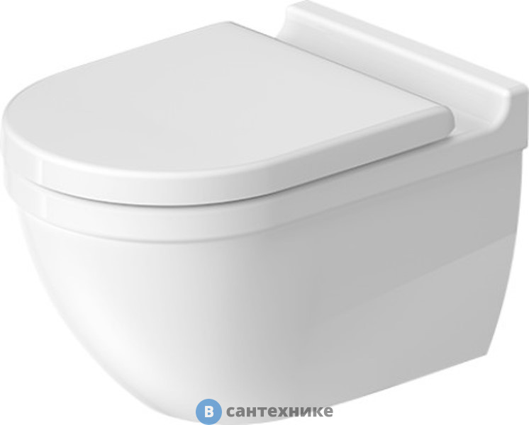 Унитаз подвесной Duravit Starck 3 Rimless ссиденьем с мягним закрыванием (45270900A1 (252709+006389))