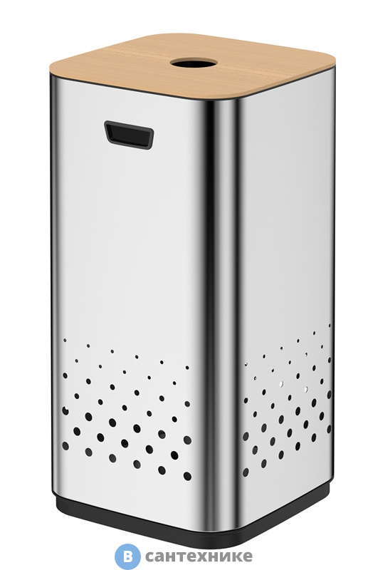 Корзина для белья WELTWASSER WW LETY MT 50L Матовая сталь