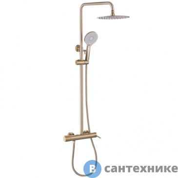 картинка Душевая стойка ABBER Emotion AF8816G с изливом, золото матовое