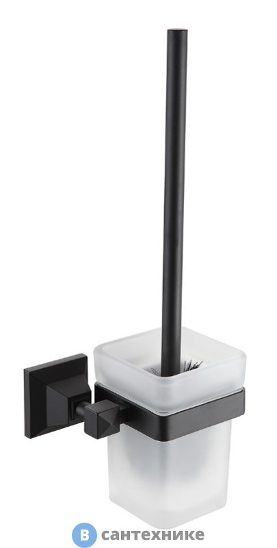 Ёрш подвесной AZARIO ALTRE со стеклянной колбой, чёрный матовый (AZ-96013B)