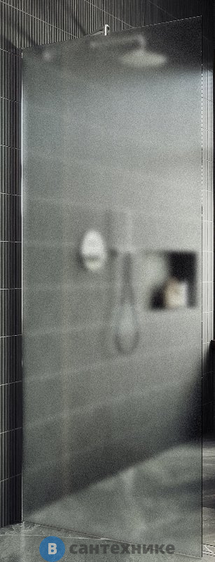 Душевая перегородка в профиле MaybahGlass 1950*790 Стекло 8 мм Сатин (MGD-700-5ш)