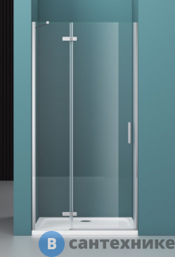 картинка Душевая дверь BelBagno KRAFT-60/60-C-Cr-L без ответного пристенного магнитного профиля, левая