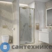 Дверь в нишу Niagara Nova NG-45-9ASG (90х195) распашная, золото сатин, стекло прозрачное
