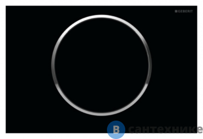 картинка Клавиша смыва Geberit SIGMA 10 115.758.KM.5 (черн/хром гл)