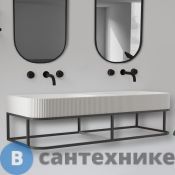 Консоль с раковиной ABBER Stein AS2646 подвесная, белая матовая