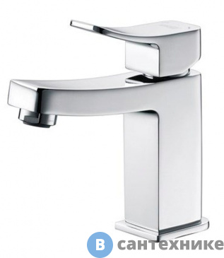 картинка Смеситель WasserKRAFT Aller 1064 для раковины латунь, хромоникелевое покрытие