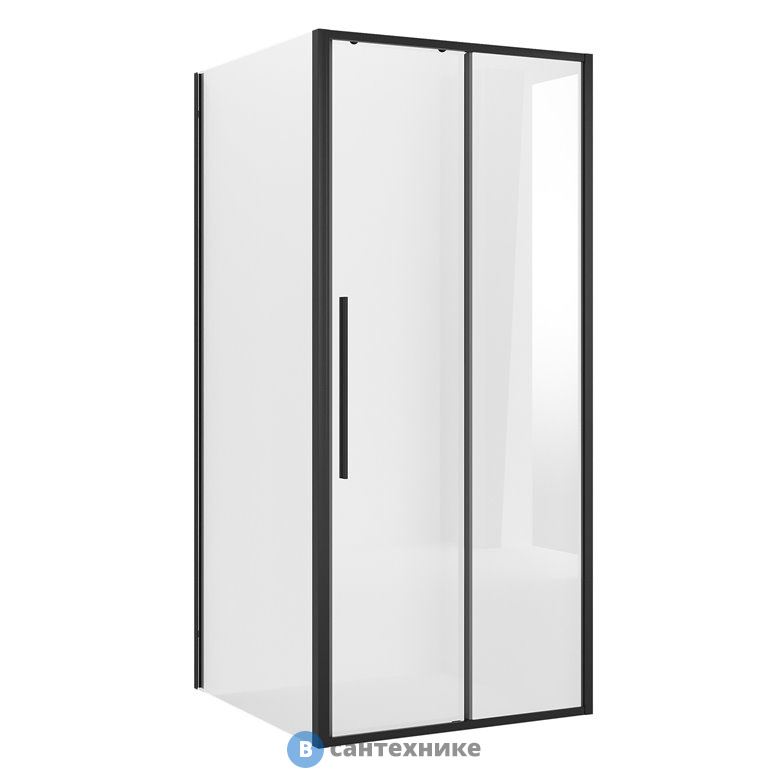 Душевое ограждение Niagara NG-84-9AB-A90B-34 (90*90*195) квадрат, раздвижн., черный матовый, стекло прозрачн., без поддона