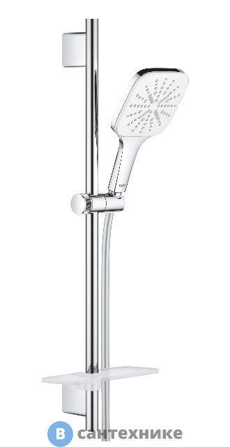 Душевой гарнитур Grohe 26584LS0 Rainshower SmartActive 130 CUBE 3 режима (белая луна)